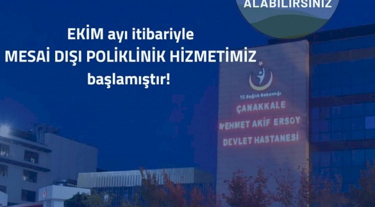 Mesai dışı poliklinik hizmeti verilecek 
