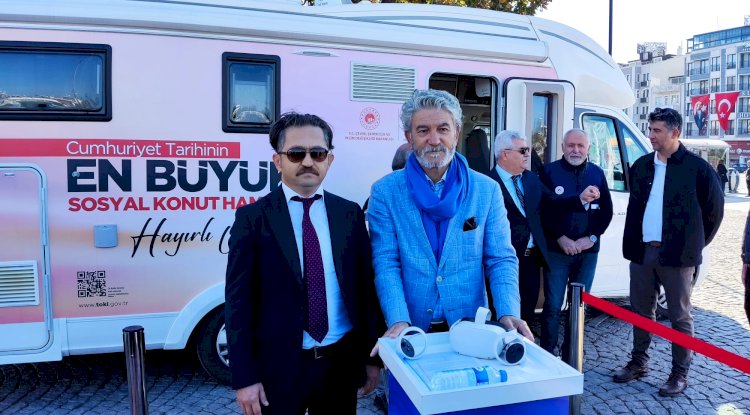 TOKİ TANITIM ARACI ÇANAKKALE'DE  PROJELER VATANDAŞLARA TANITILDI 