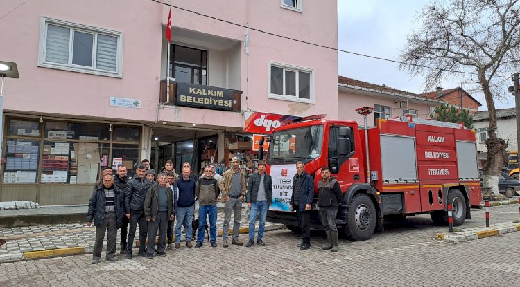 Kalkım’a itfaiye aracı hibe edildi 