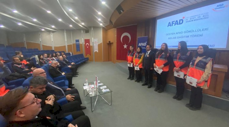 Gönüllüler belgelerine kavuştu