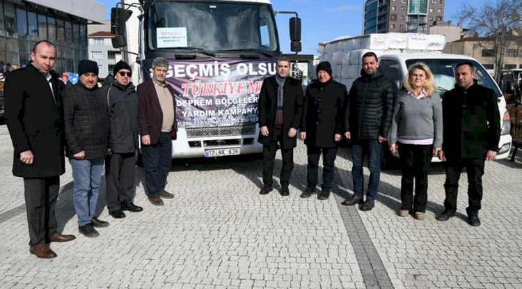 Yardım tırı dualarla uğurlandı