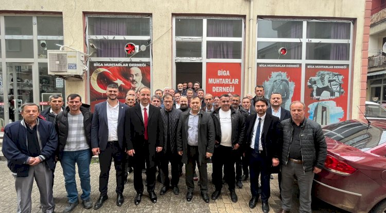 Keçeci, Biga Muhtarlar İle Görüştü