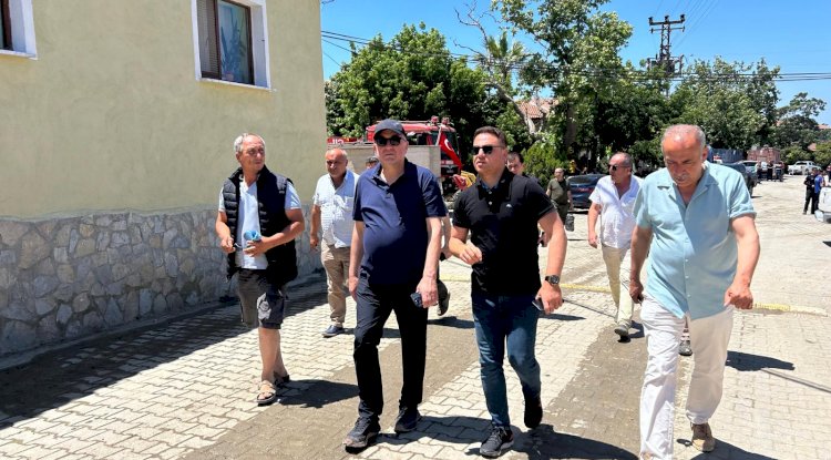 Ayhan Gider yangın bölgesinde