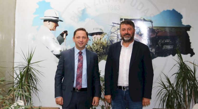 Kaymakamı Ercan Kayabaşı’ndan Ziraat Odası Başkanı Güray Ergün’e İade-i Ziyaret