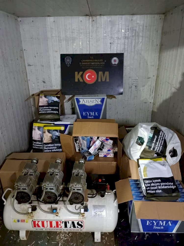 Çanakkale’de kaçak sigara operasyonu 