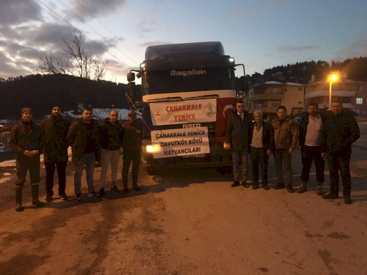 Deprem bölgesine yem desteği